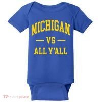 Michigan vs All Y'all  Throwback   Baby Bodysuit thumb 0