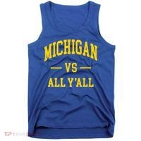 Michigan vs All Y'all  Throwback   Tank Top thumb 0