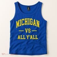 Michigan vs All Y'all  Throwback   Tank Top thumb 2