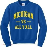 Michigan vs All Y'all  Throwback   Kids Sweatshirt thumb 0