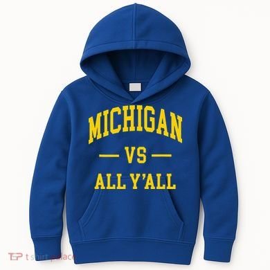 Michigan vs All Y'all  Throwback   Kids Hoodie