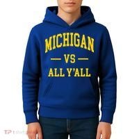 Michigan vs All Y'all  Throwback   Kids Hoodie thumb 4
