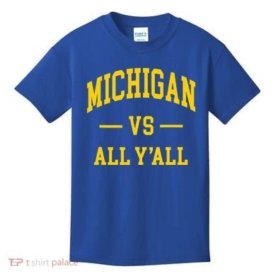 Michigan vs All Y'all  Throwback   Kids T-Shirt