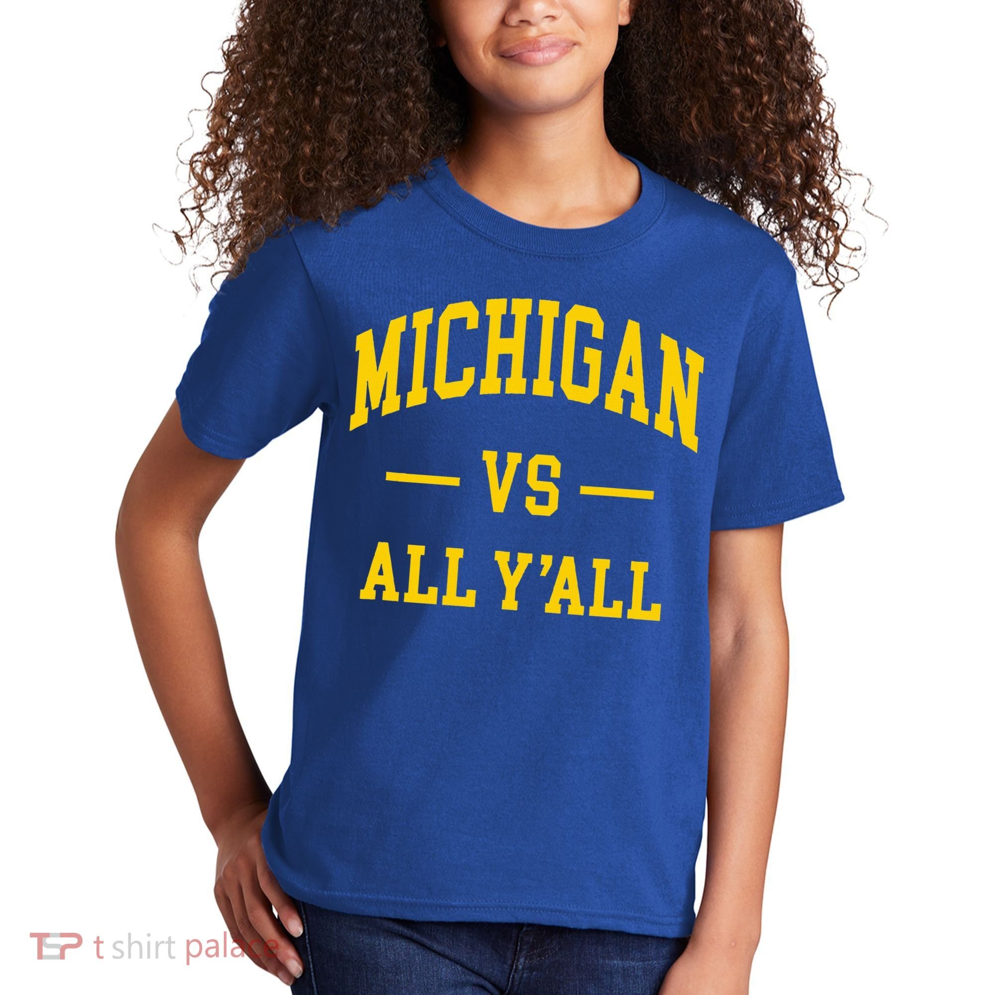 Michigan vs All Y'all  Throwback   Kids T-Shirt