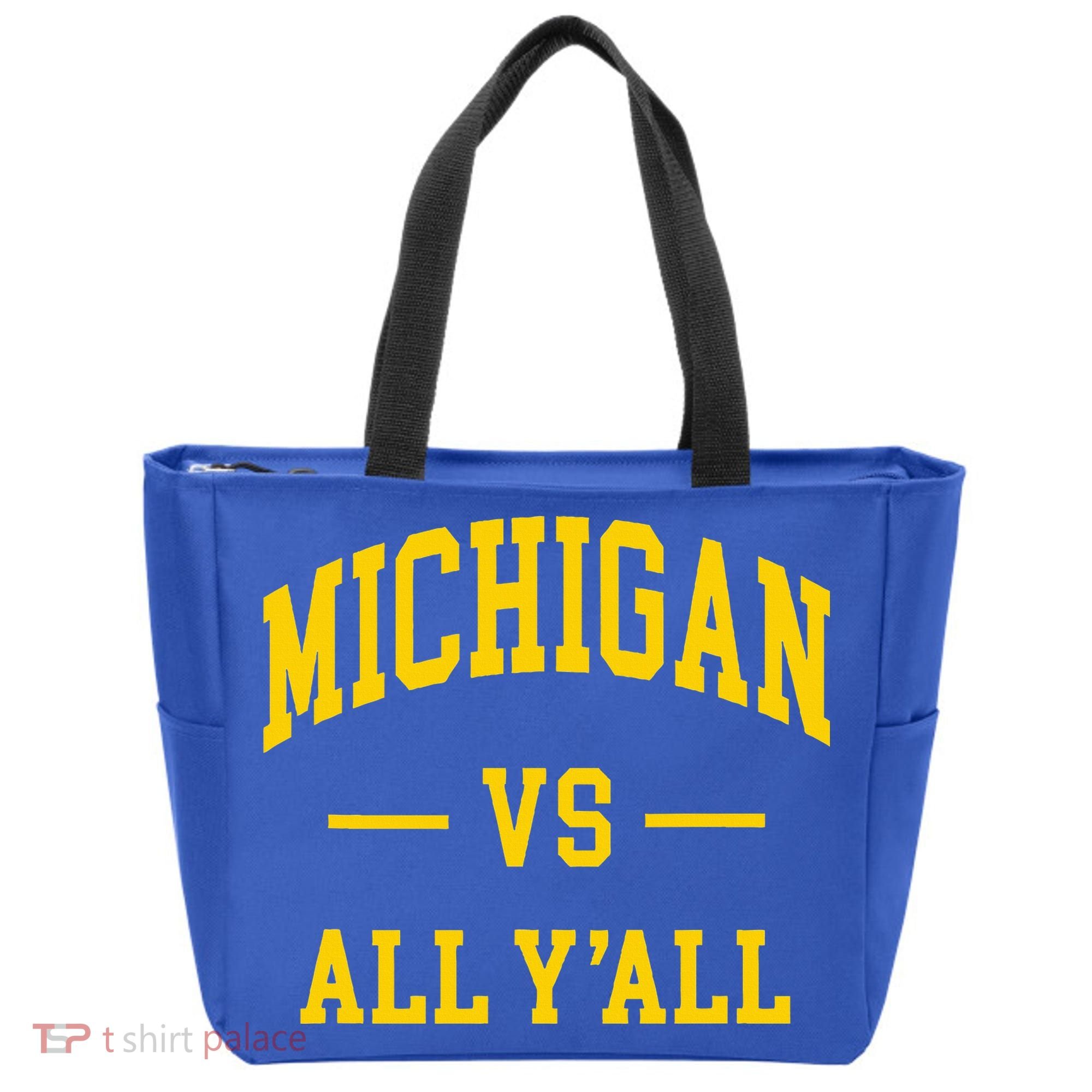 Michigan vs All Y'all  Throwback   Tote Bag