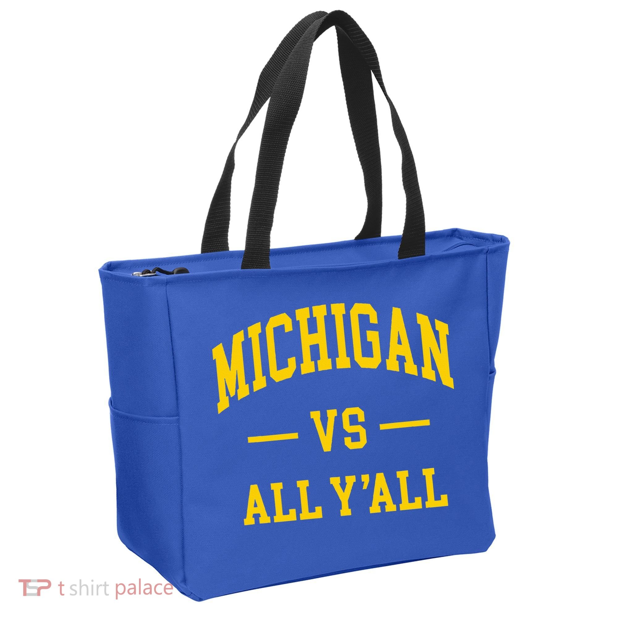 Michigan vs All Y'all  Throwback   Tote Bag
