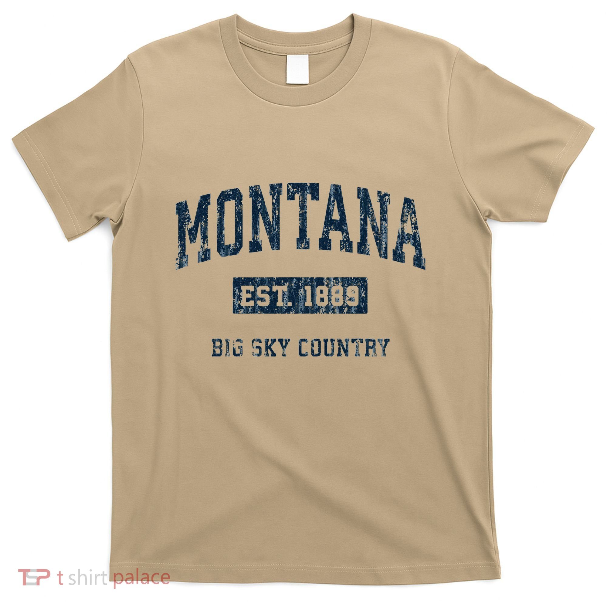 Montana Vintage Athletic Sports Print T-Shirt