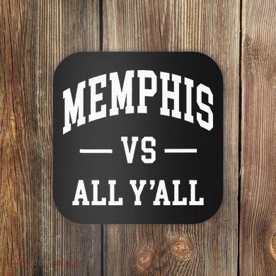 Memphis Vs All YAll Throwback Design Classic Coaster