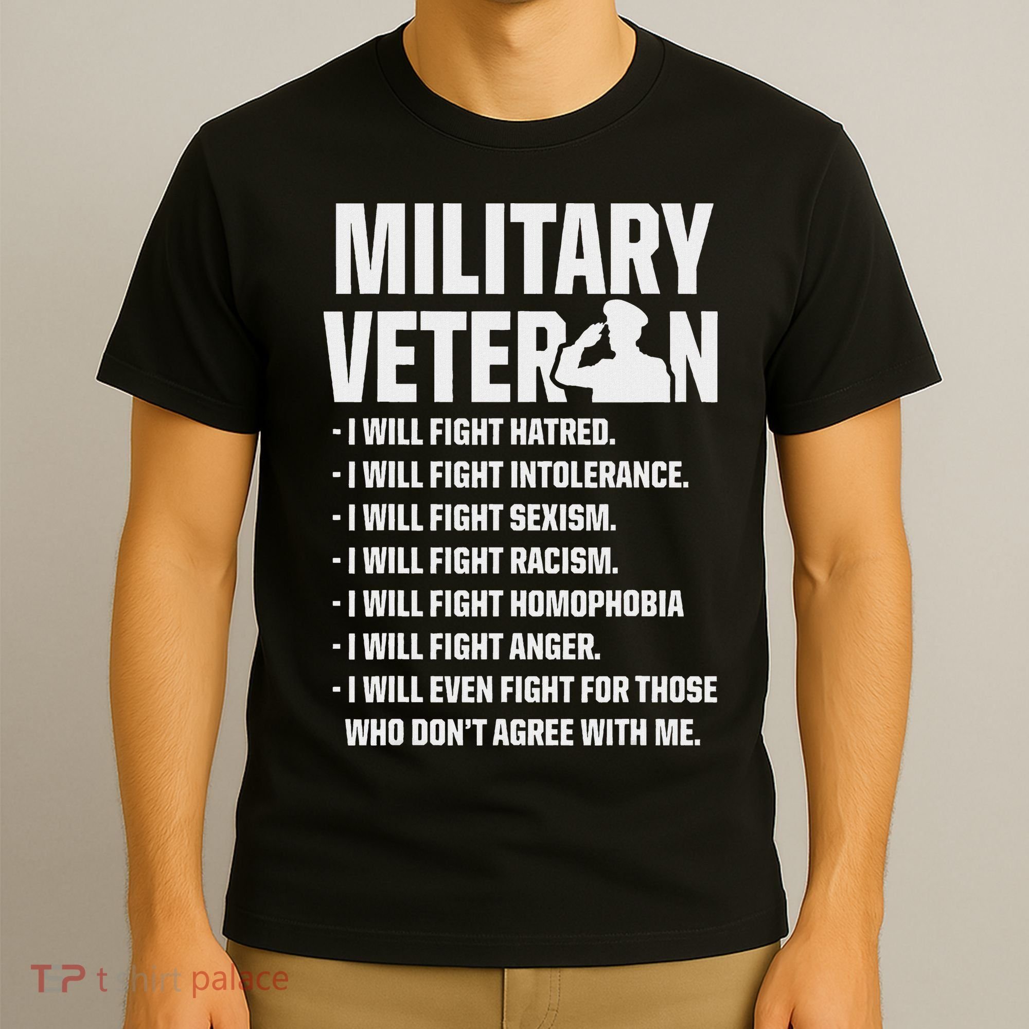 Military Veterans Against Trump 2020 Fight Usa Election T-Shirt