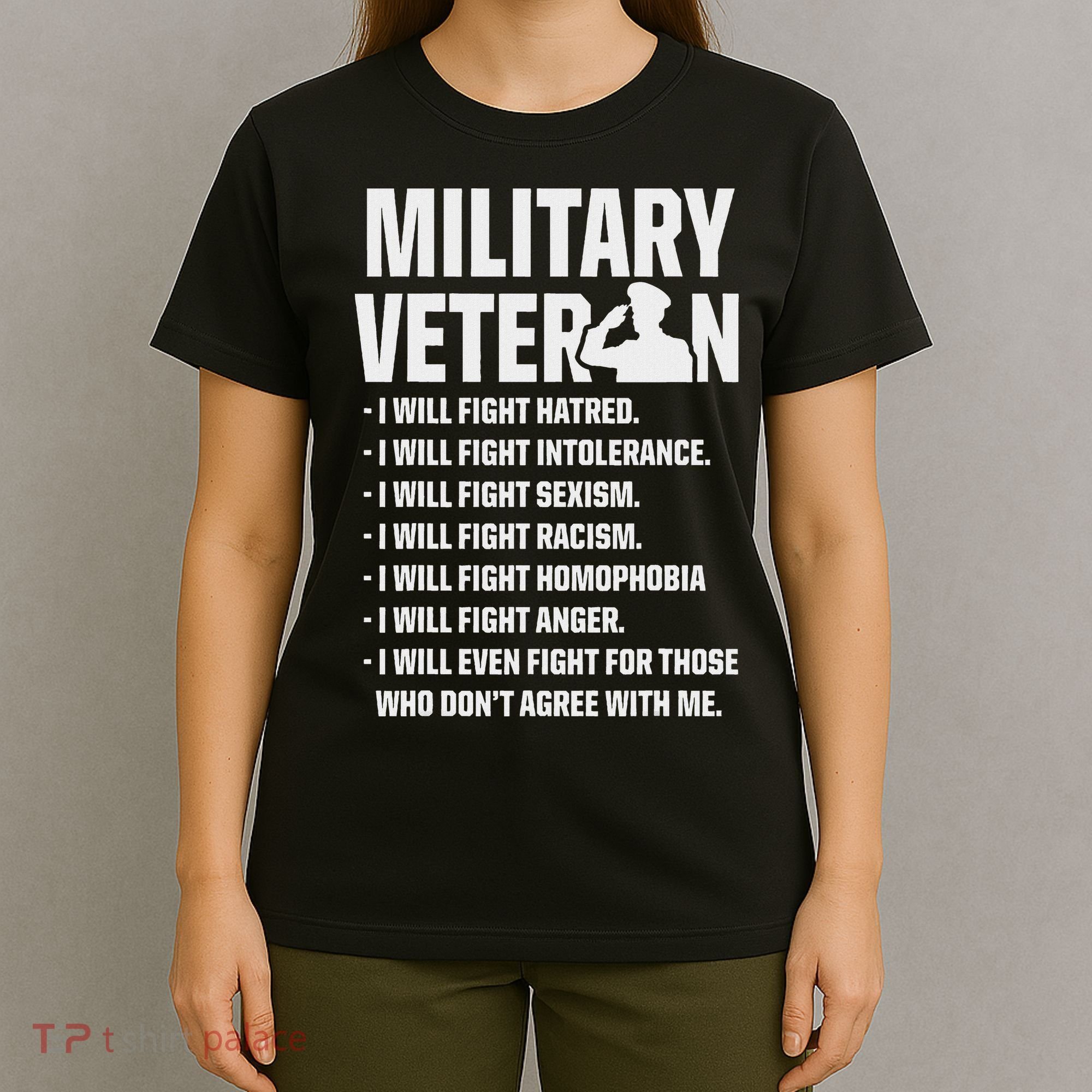 Military Veterans Against Trump 2020 Fight Usa Election T-Shirt