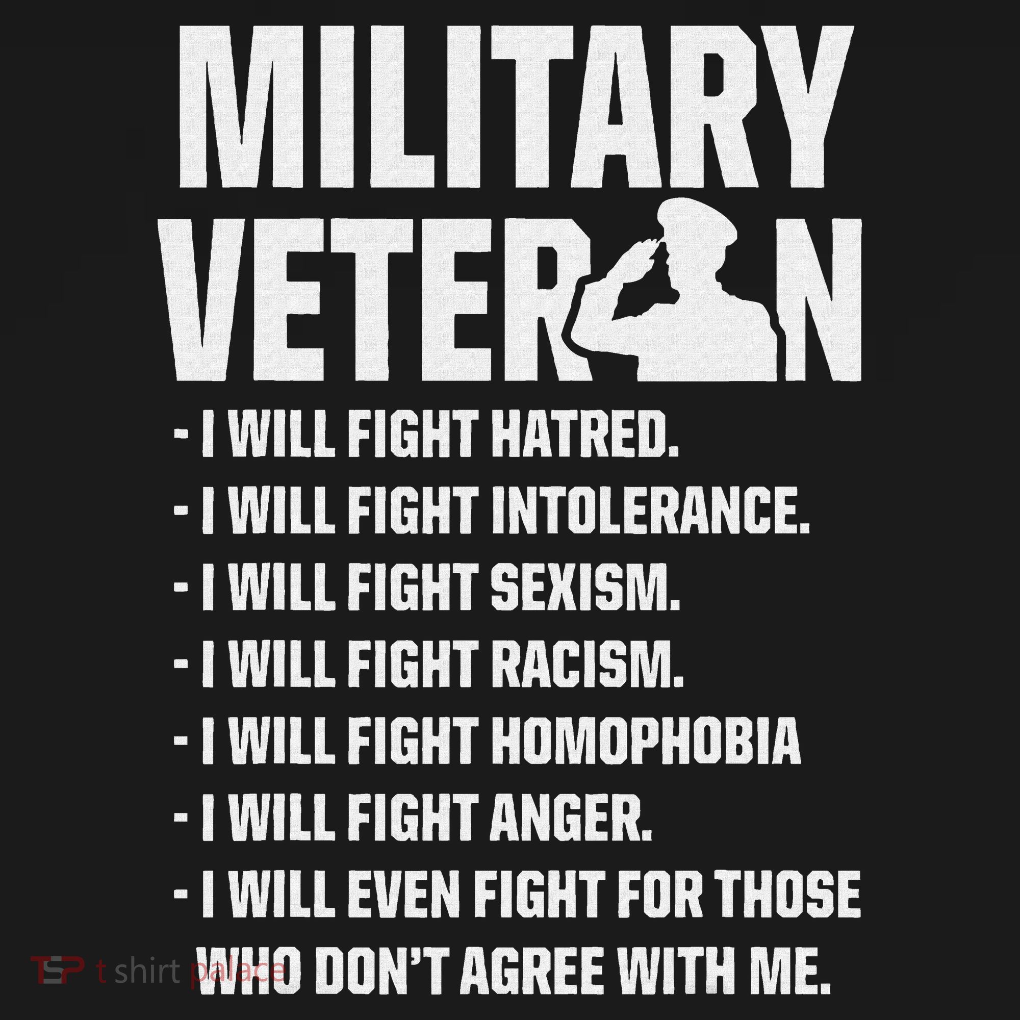 Military Veterans Against Trump 2020 Fight Usa Election T-Shirt