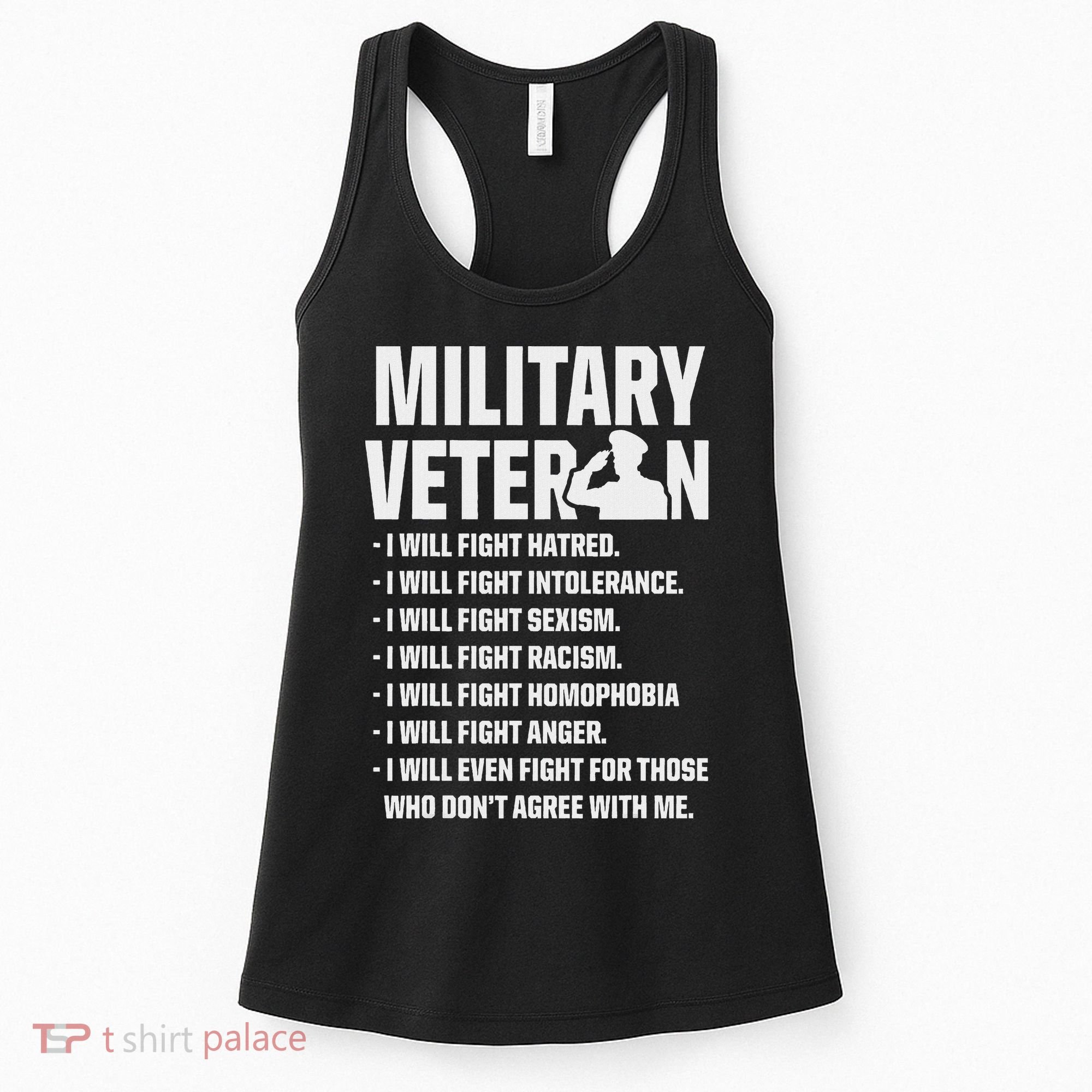 Military Veterans Against Trump 2020 Fight Usa Election Women's Tank Top
