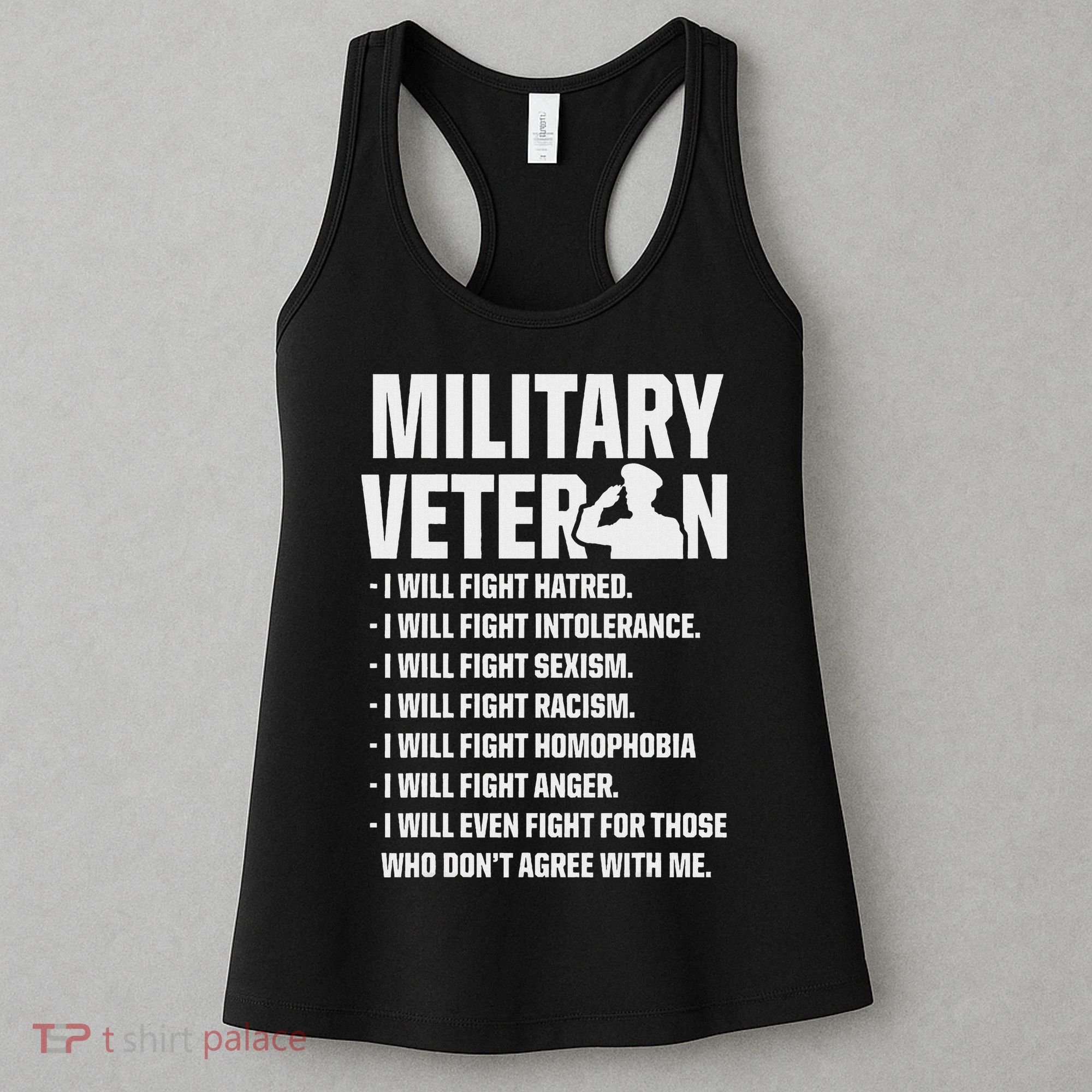 Military Veterans Against Trump 2020 Fight Usa Election Women's Tank Top