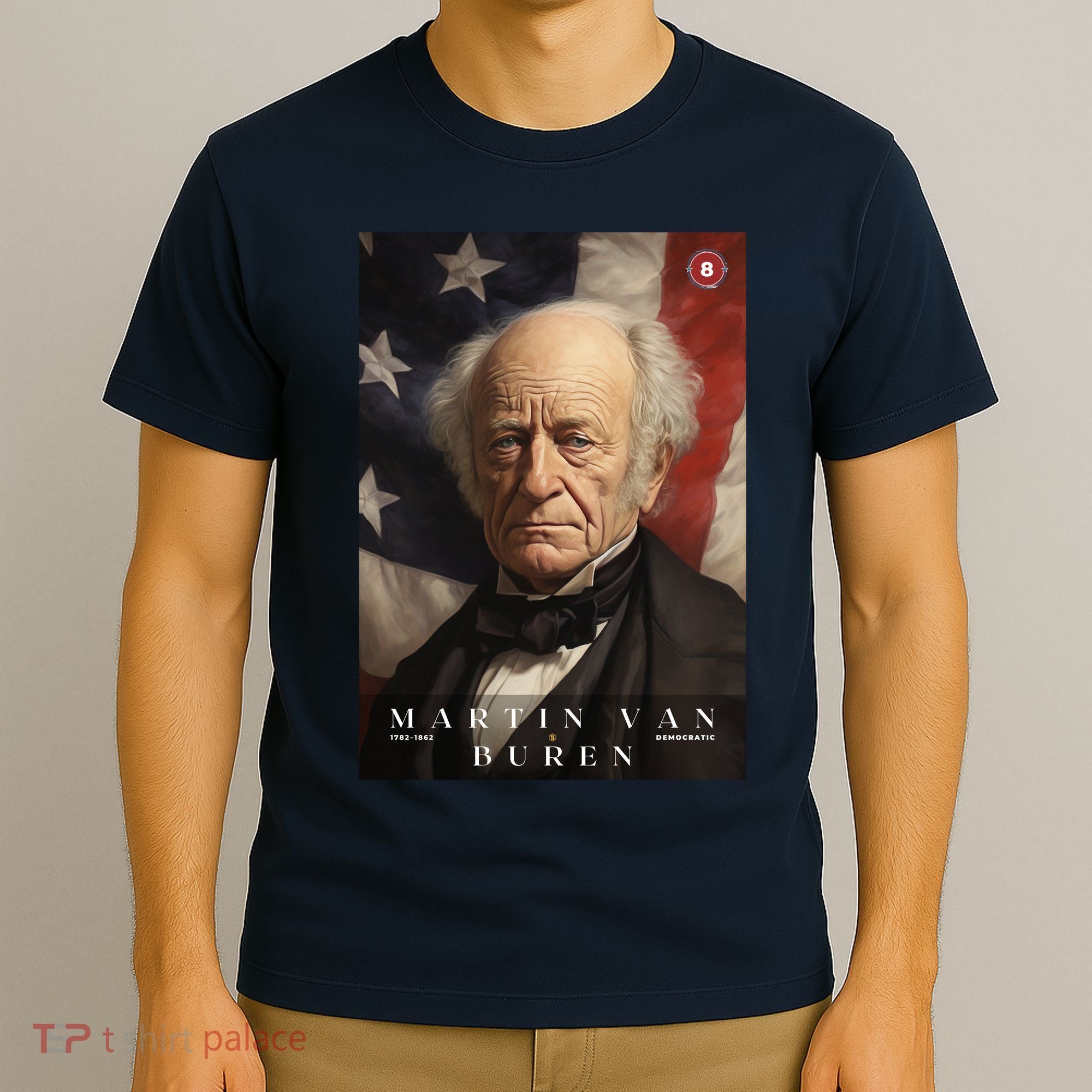 Martin Van Buren 8th President Of The United States Portrait T-Shirt