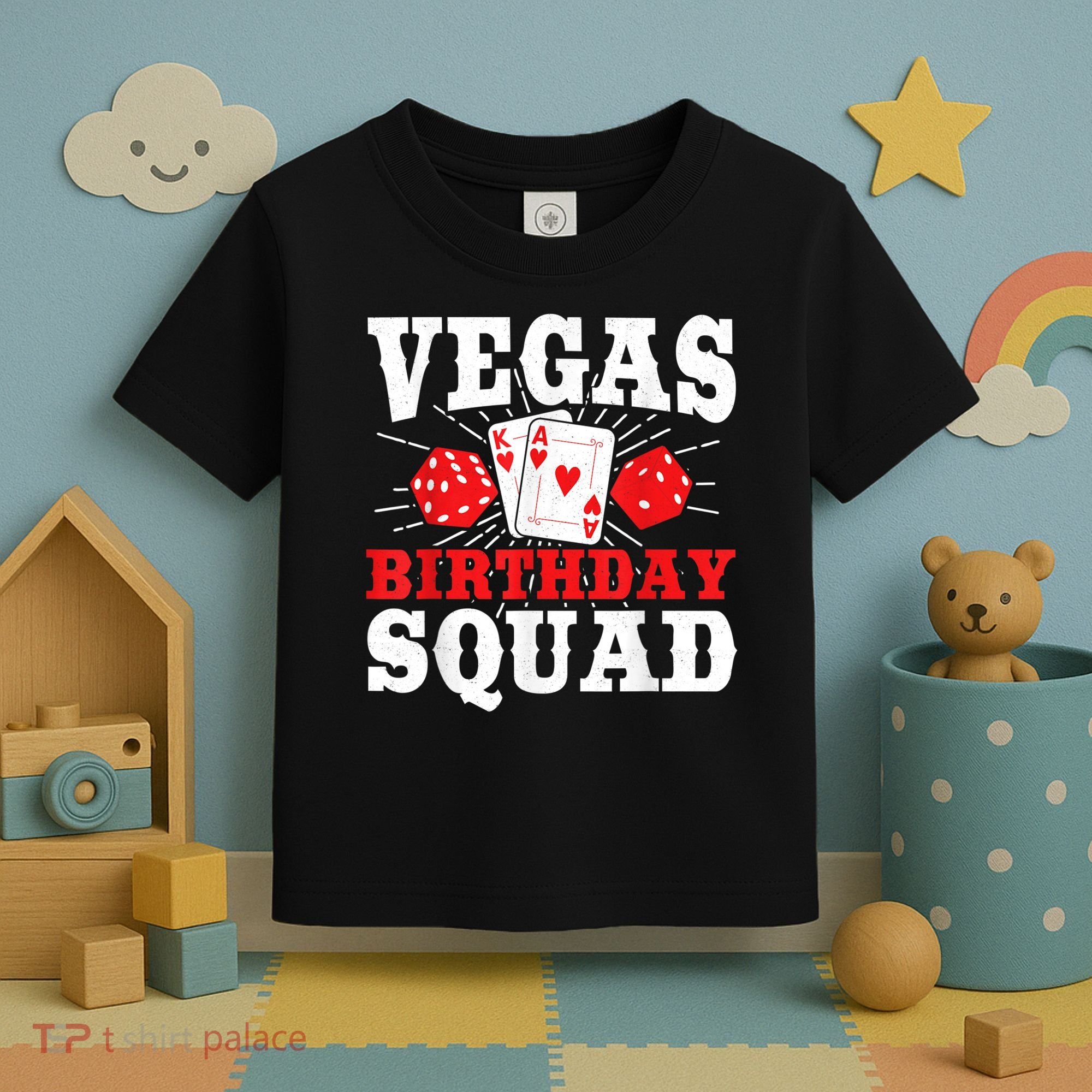 Matching Vegas Birthday Squad Las Vegas Birthday Party Toddler T-Shirt