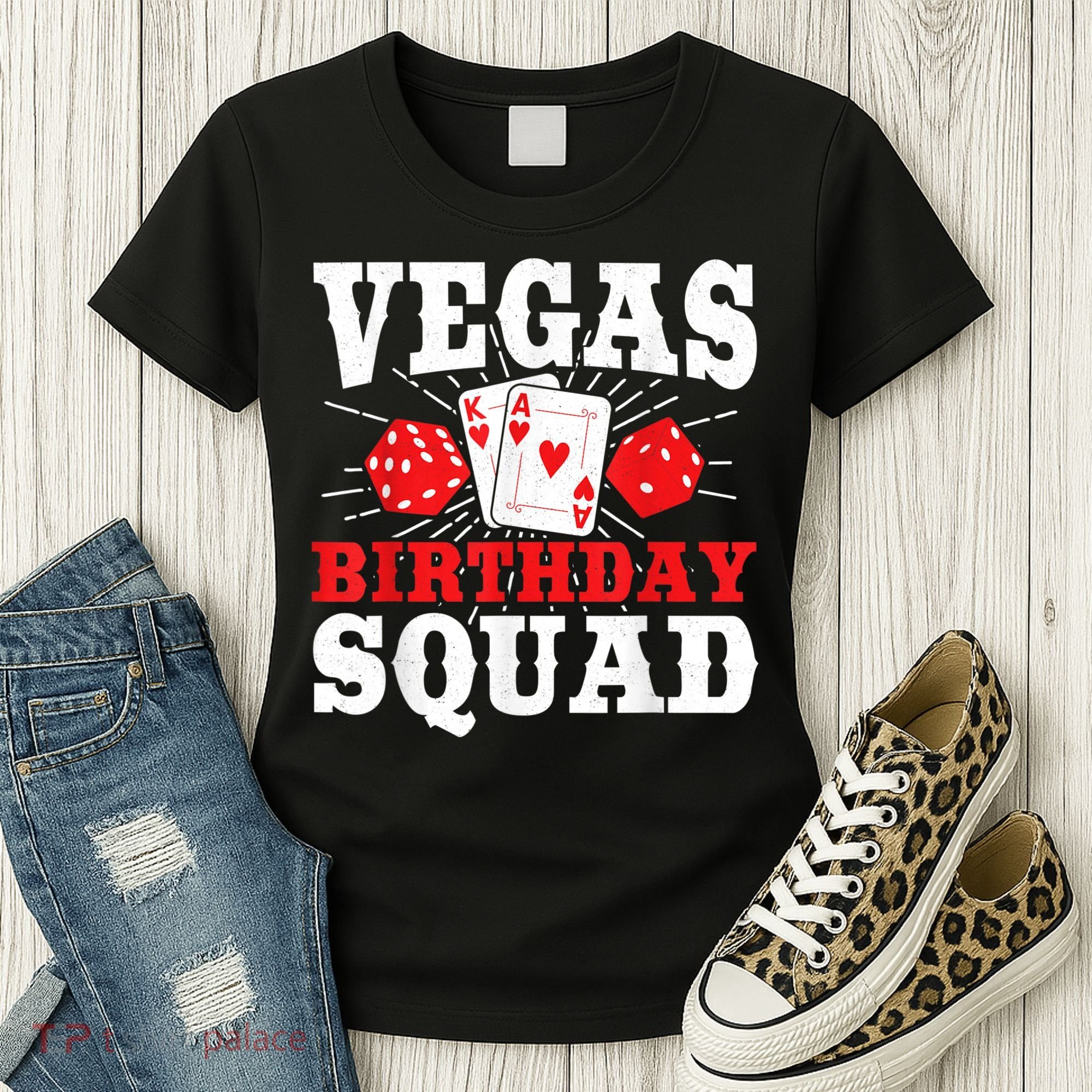 Matching Vegas Birthday Squad Las Vegas Birthday Party Women's T-Shirt