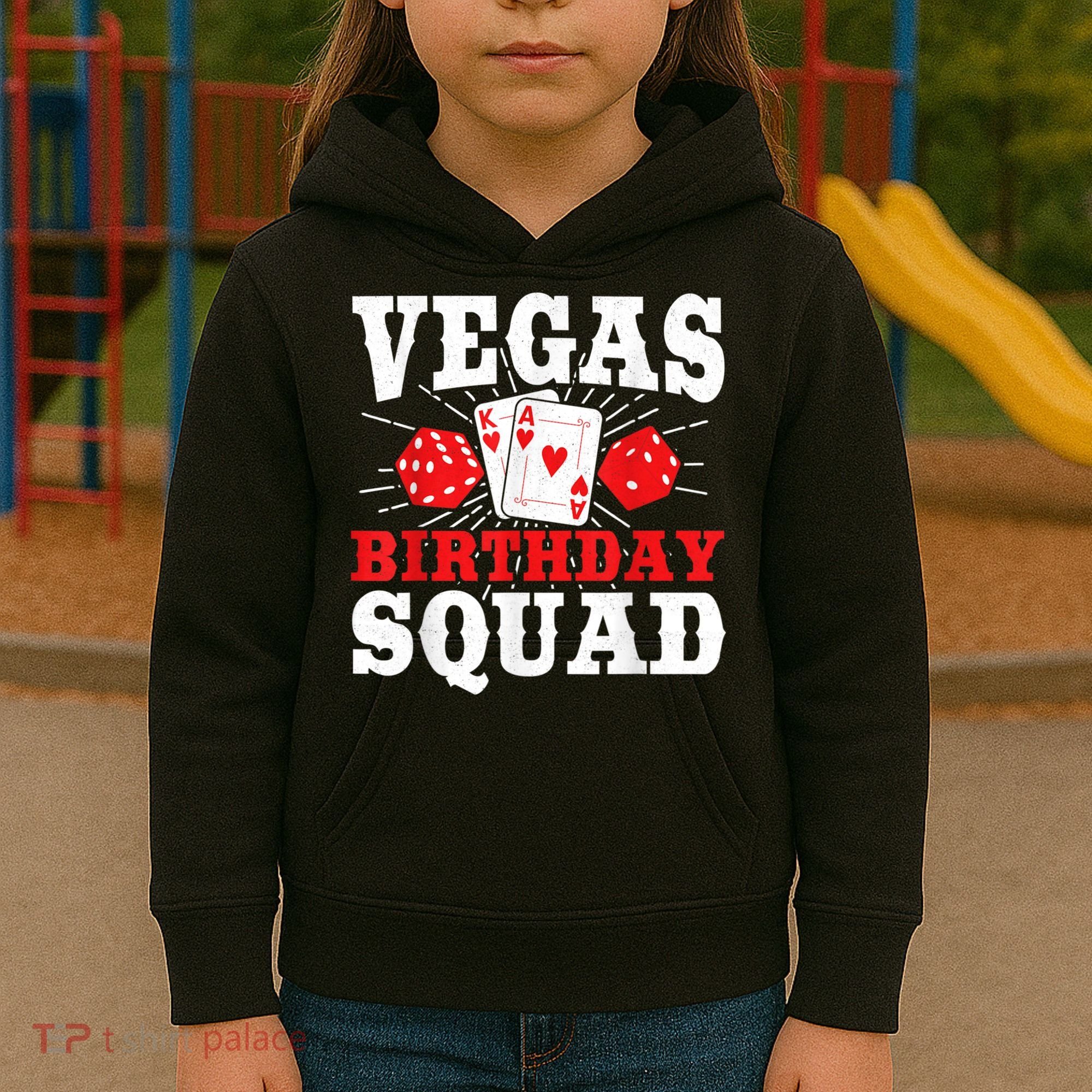 Matching Vegas Birthday Squad Las Vegas Birthday Party Kids Hoodie