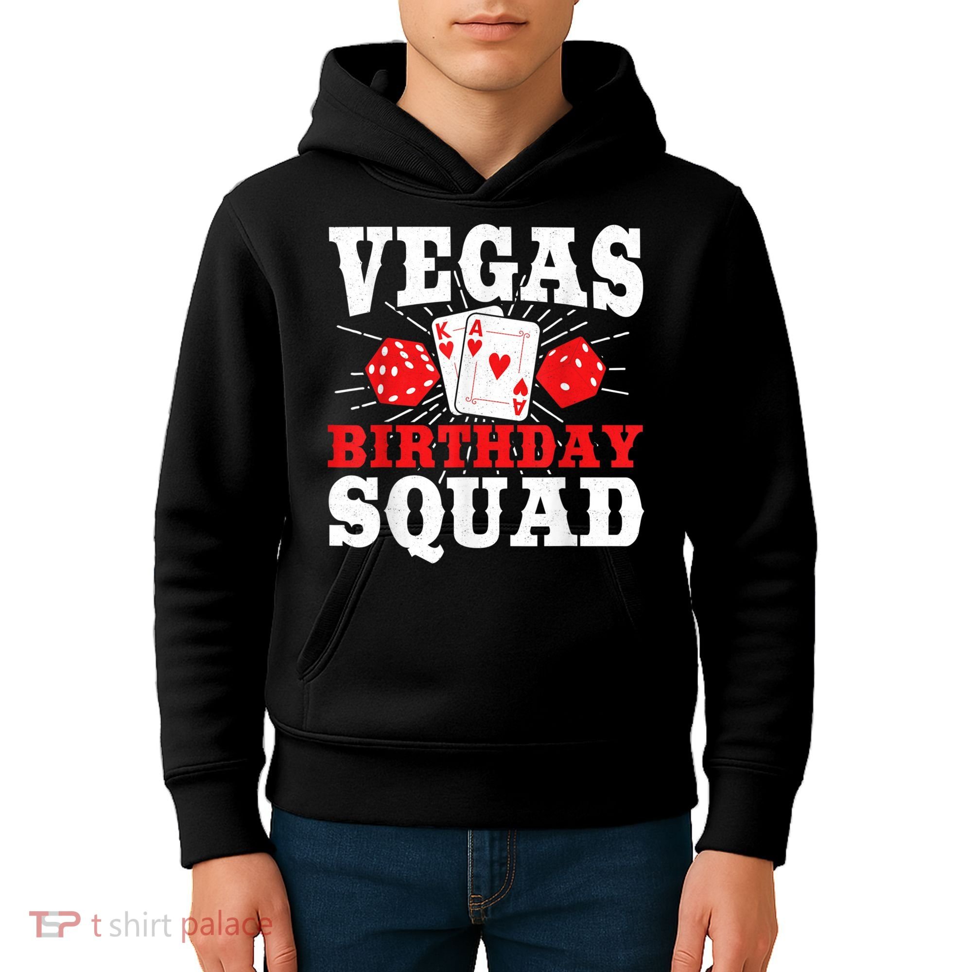 Matching Vegas Birthday Squad Las Vegas Birthday Party Kids Hoodie