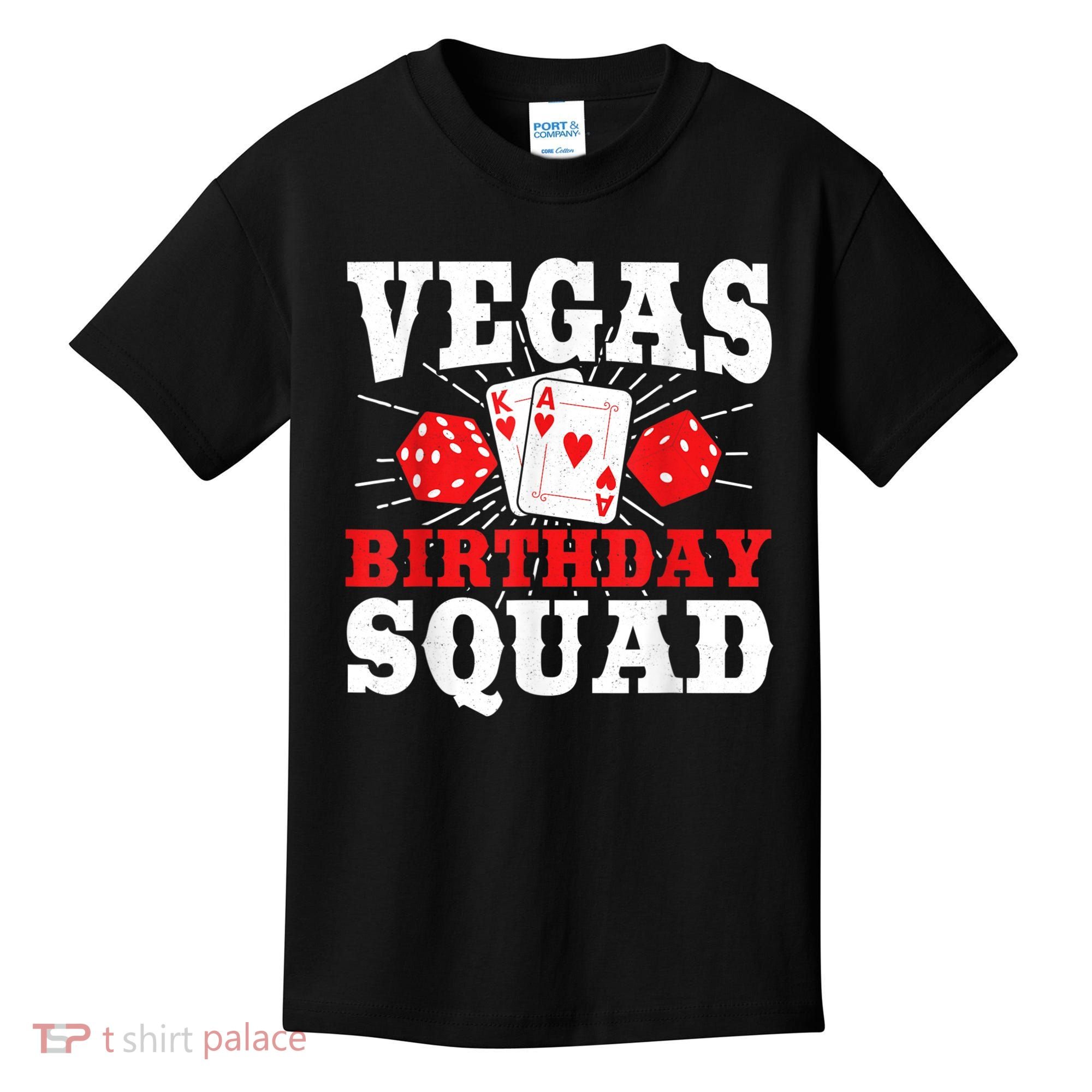 Matching Vegas Birthday Squad Las Vegas Birthday Party Kids T-Shirt