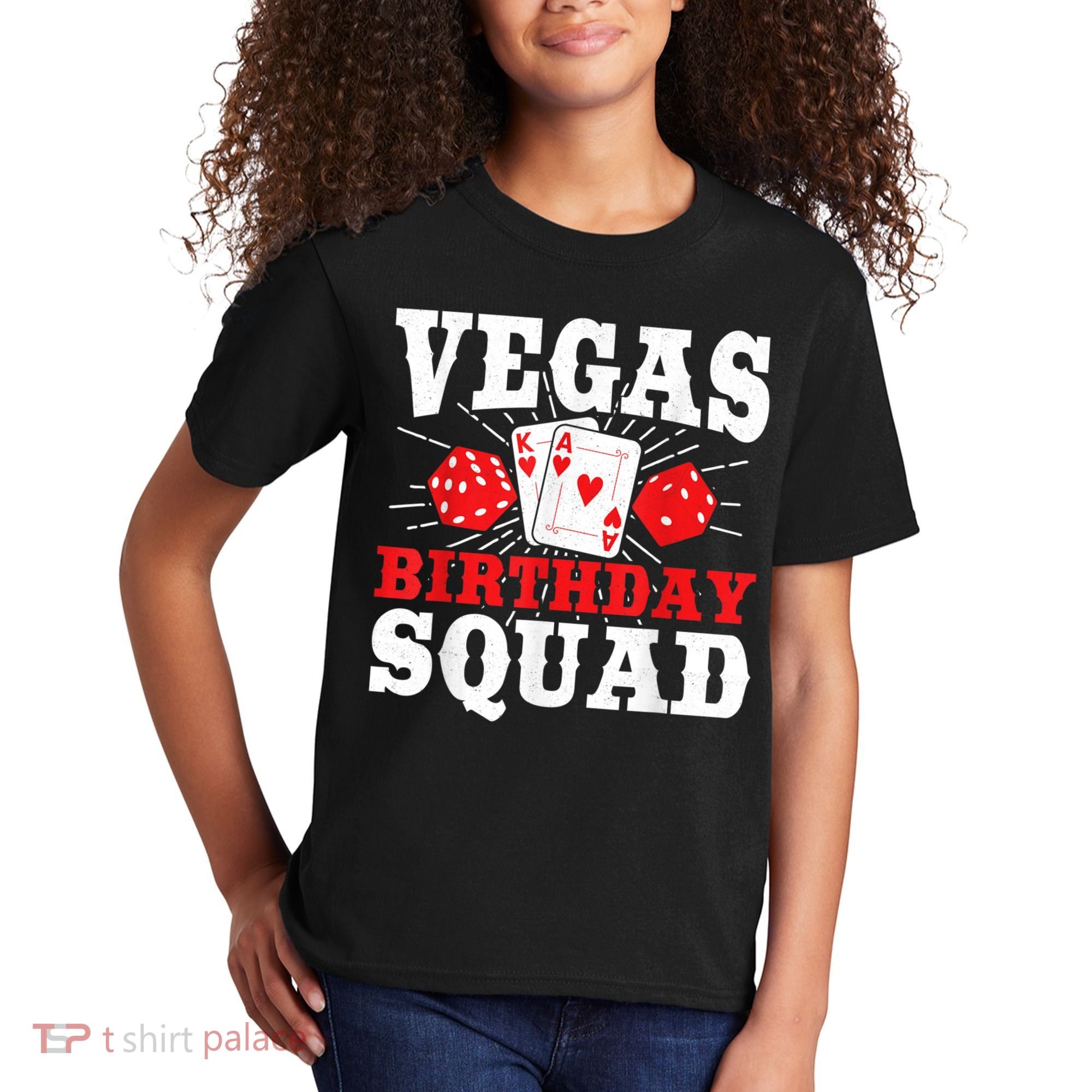 Matching Vegas Birthday Squad Las Vegas Birthday Party Kids T-Shirt
