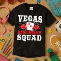Matching Vegas Birthday Squad Las Vegas Birthday Party Kids T-Shirt thumb 3