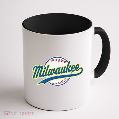 Milwaukee Vintage Baseball Throwback Retro Design Coffee Mug back