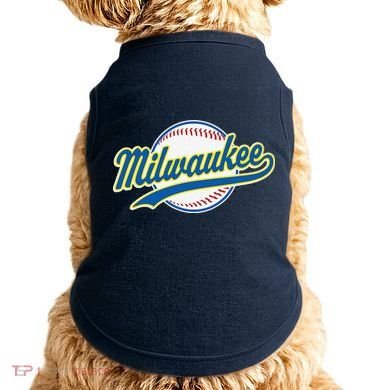 Milwaukee Vintage Baseball Throwback Retro Design Doggie Tank