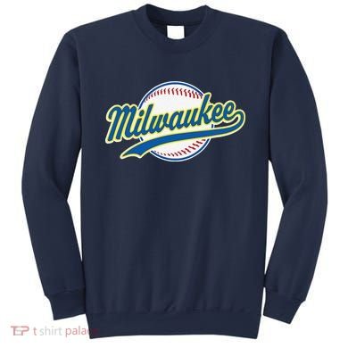 Milwaukee Vintage Baseball Throwback Retro Design Sweatshirt