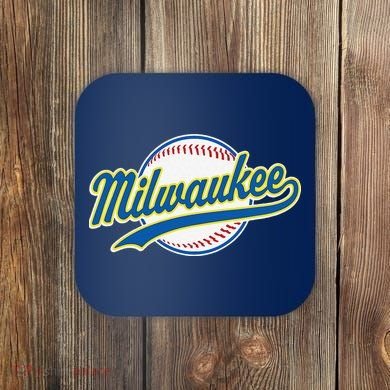 Milwaukee Vintage Baseball Throwback Retro Design Coaster