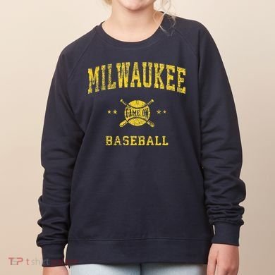 Milwaukee Vintage Baseball Throwback Retro Design Women's Sweatshirt