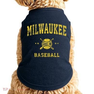 Milwaukee Vintage Baseball Throwback Retro Design Doggie Tank