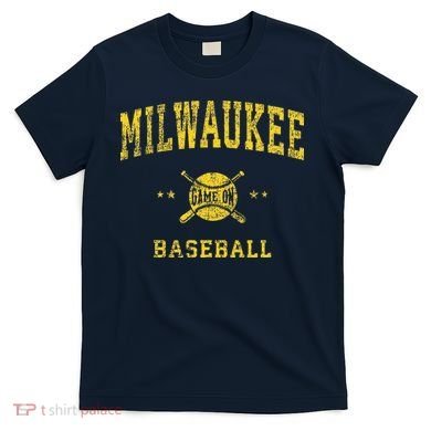 Milwaukee Vintage Baseball Throwback Retro Design T-Shirt