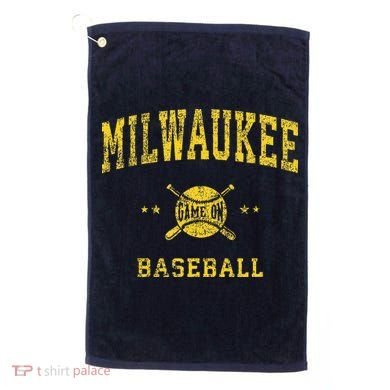 Milwaukee Vintage Baseball Throwback Retro Design Golf Towel