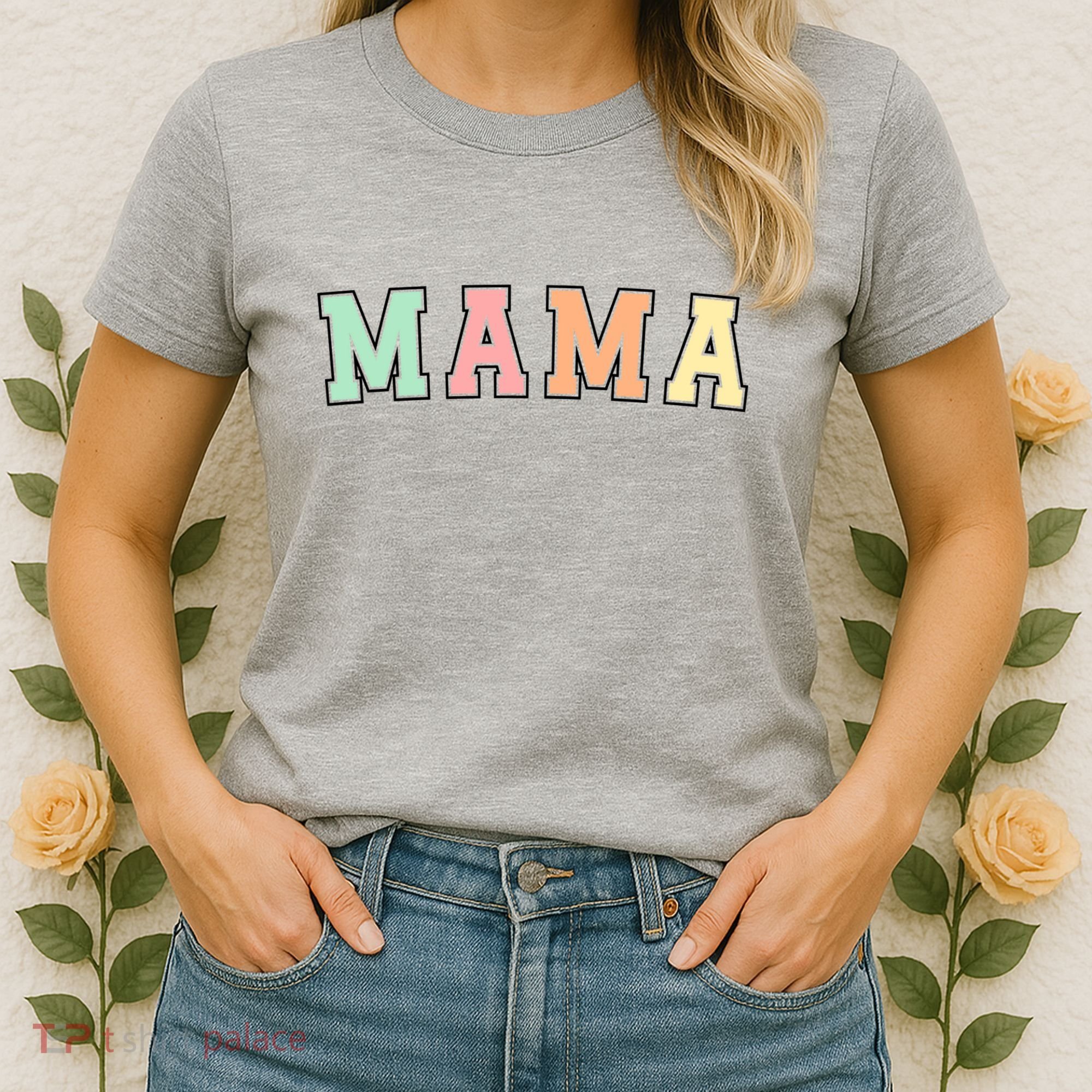 Mama Varsity Cute Mothers Day Women's T-Shirt