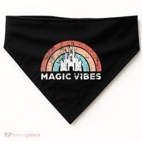Magic Vibes Cute Matching Vacation Tops USA-Made Doggie Bandana thumb 0
