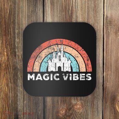 Magic Vibes Cute Matching Vacation Tops Coaster