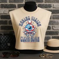 Making Vision Clear Again Funny Eye Garment-Dyed Women's Muscle Tee thumb 3