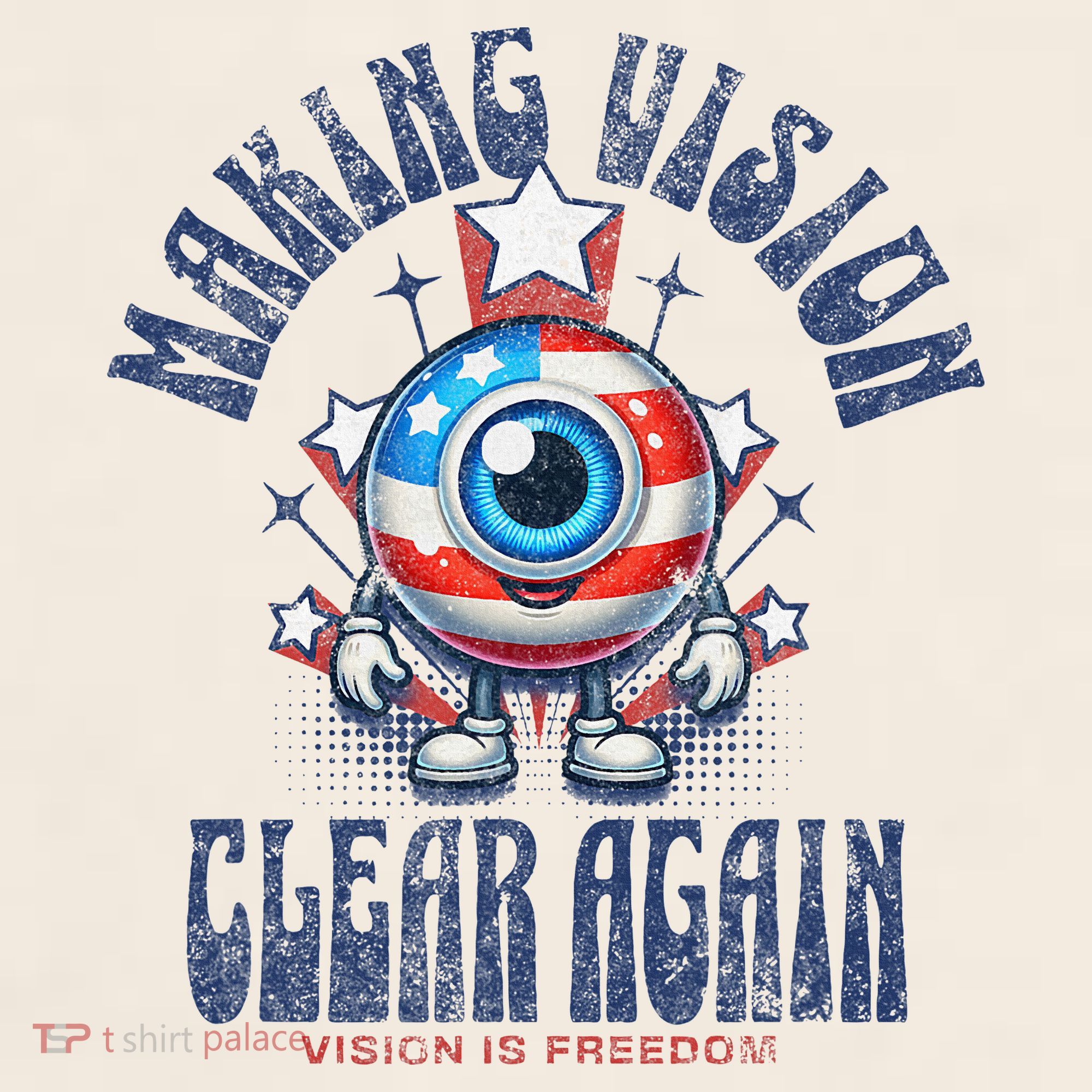 Making Vision Clear Again Funny Eye Garment-Dyed Women's Muscle Tee
