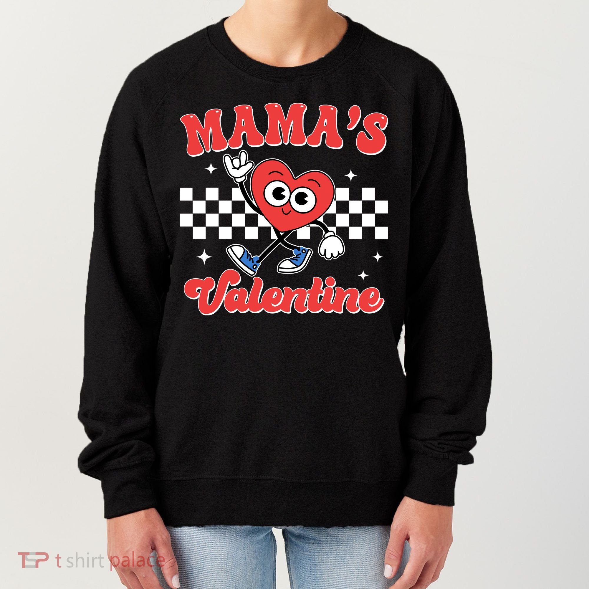 Mamas Valentine Cute Heart Retro Gift Women's Sweatshirt