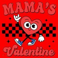 Mamas Valentine Cute Heart Retro Gift Santa Hat thumb 1