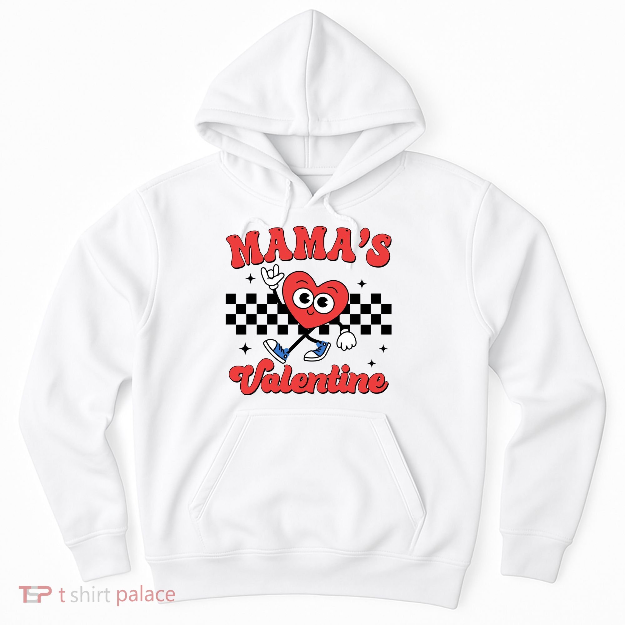 Mamas Valentine Cute Heart Retro Gift Hoodie