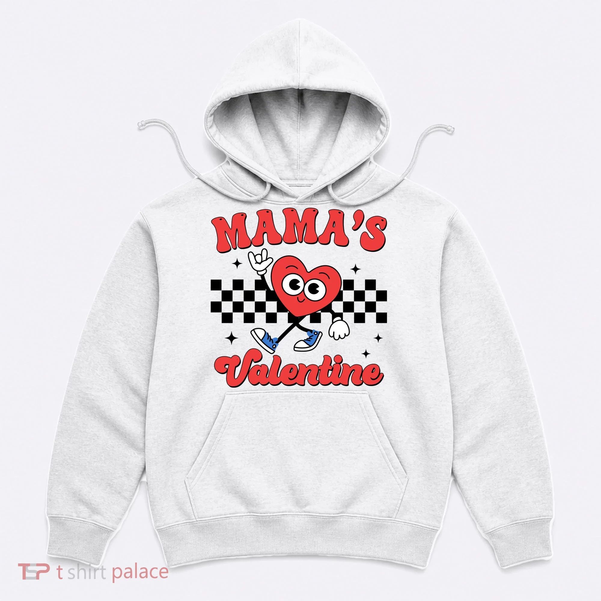 Mamas Valentine Cute Heart Retro Gift Hoodie