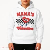 Mamas Valentine Cute Heart Retro Gift Hoodie thumb 2