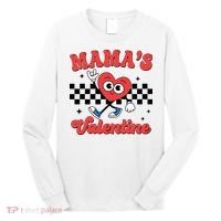 Mamas Valentine Cute Heart Retro Gift Long Sleeve Shirt thumb 0