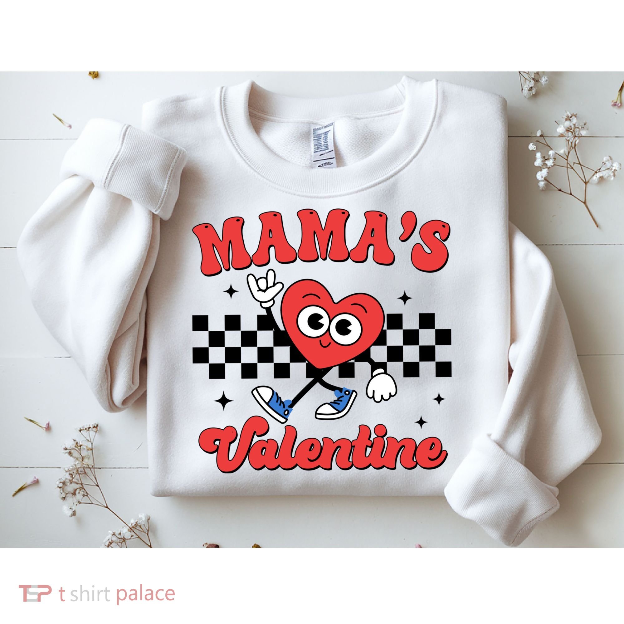 Mamas Valentine Cute Heart Retro Gift Sweatshirt