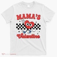 Mamas Valentine Cute Heart Retro Gift T-Shirt thumb 0