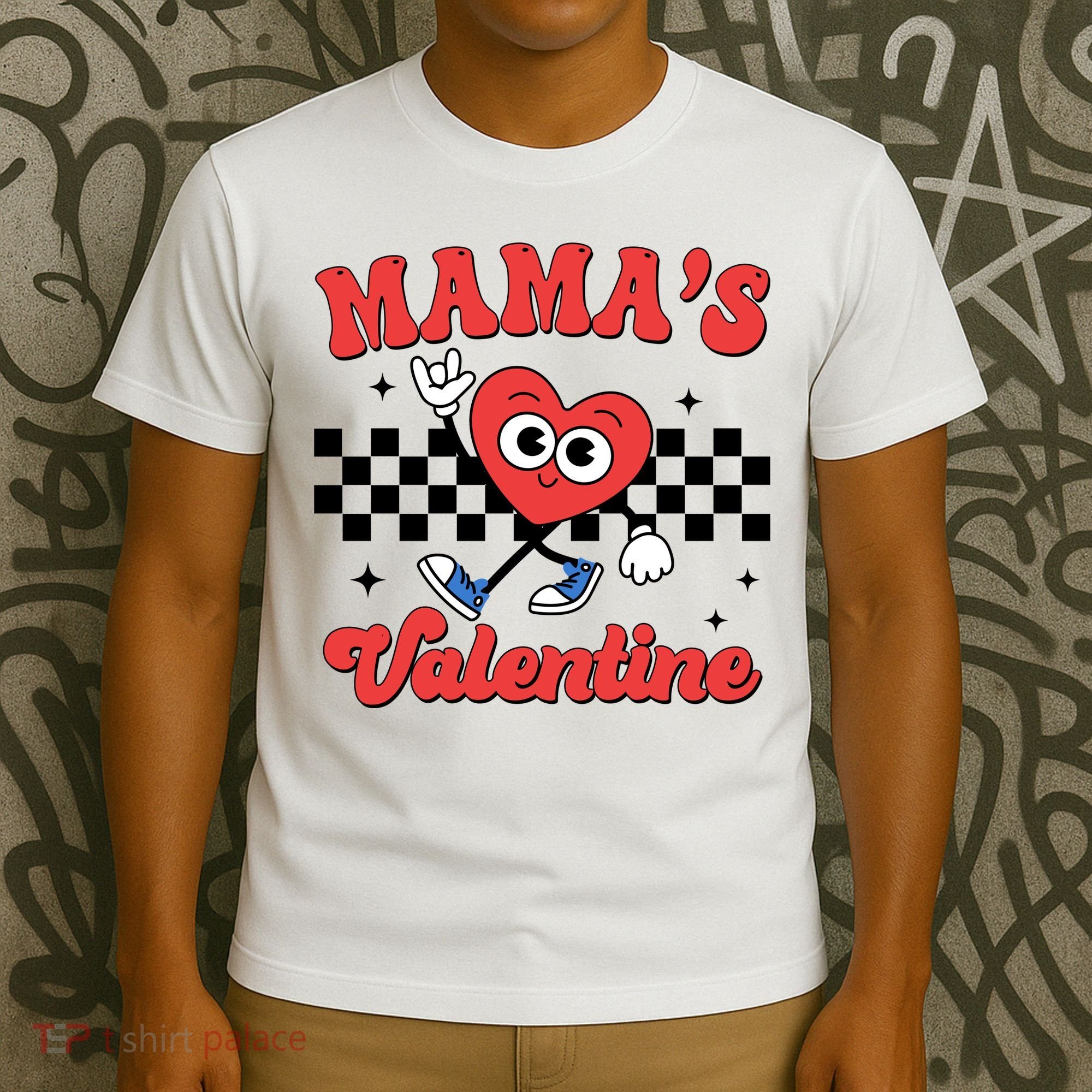 Mamas Valentine Cute Heart Retro Gift T-Shirt