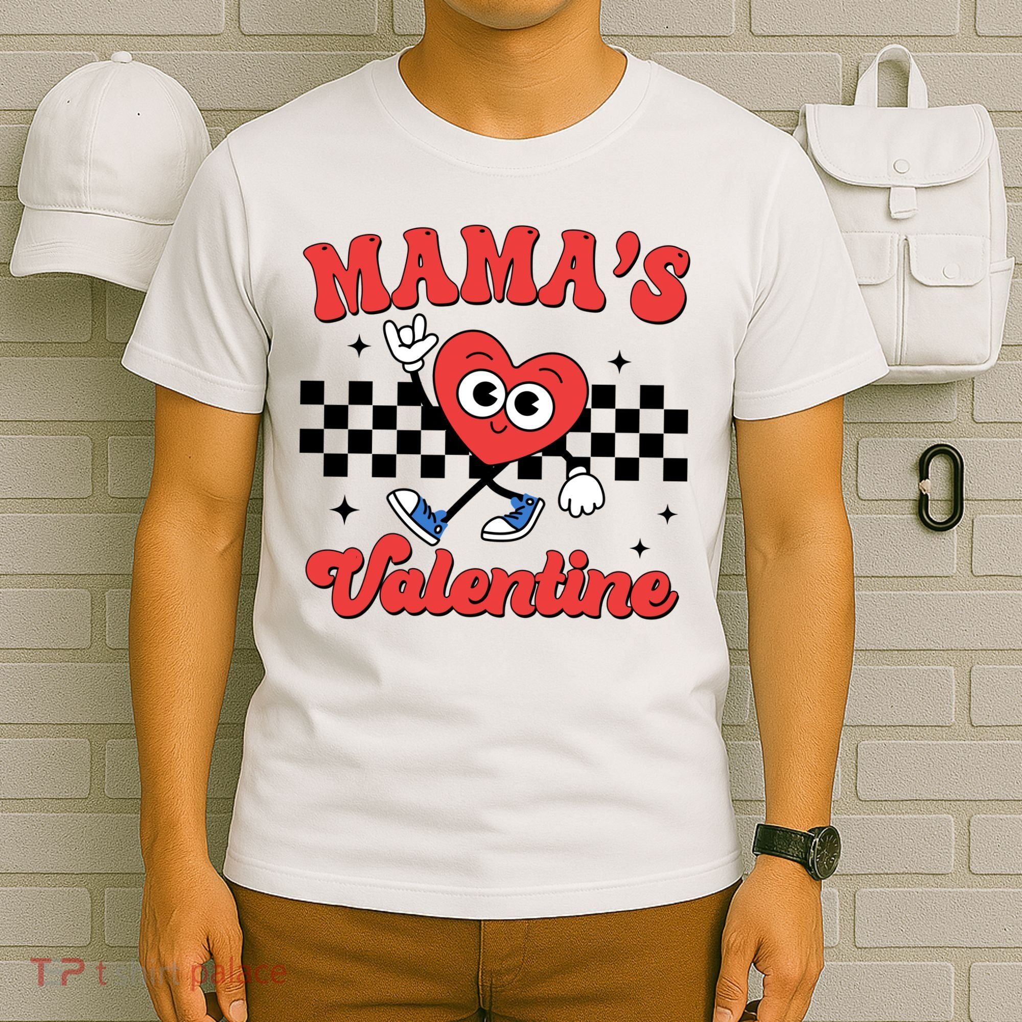 Mamas Valentine Cute Heart Retro Gift T-Shirt