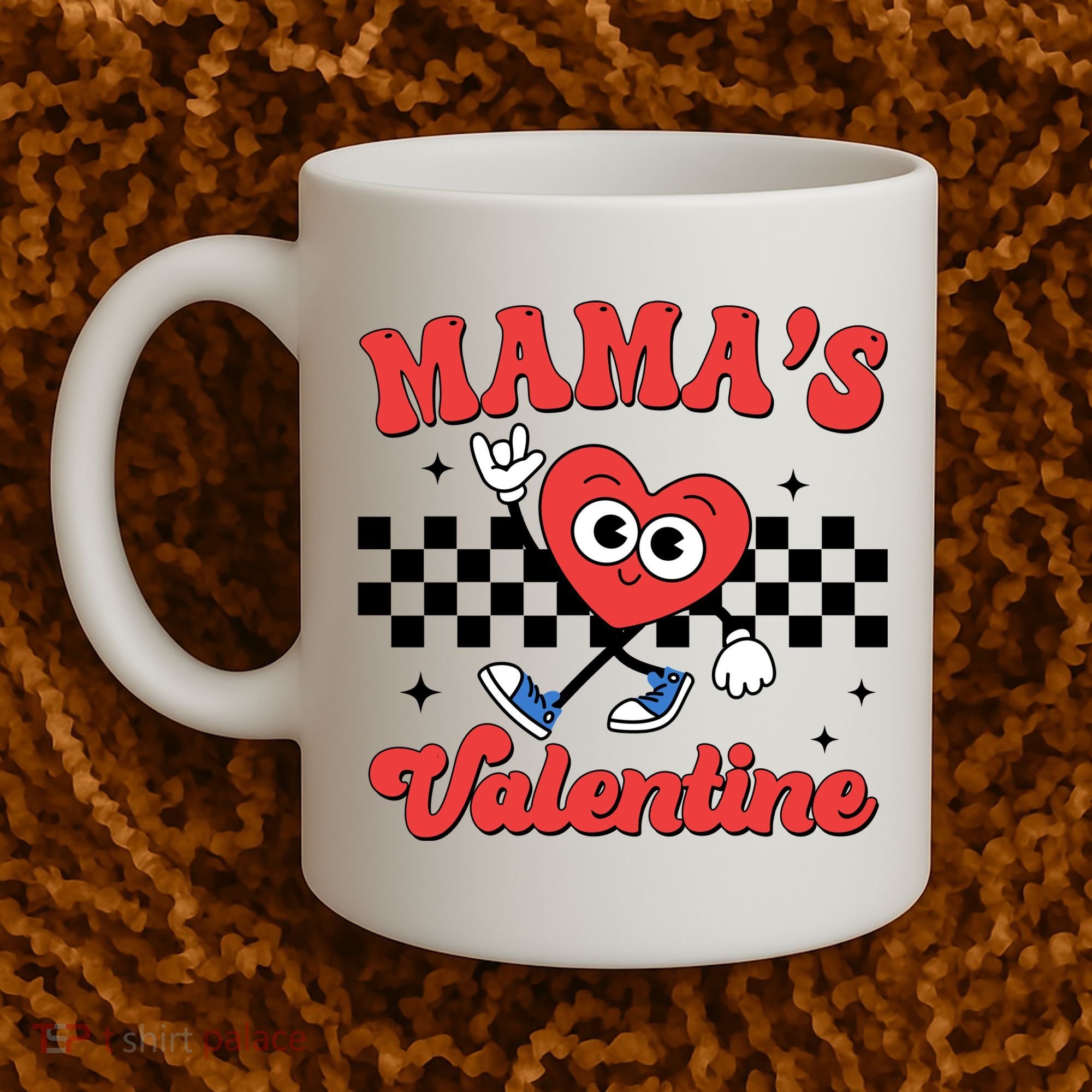 Mamas Valentine Cute Heart Retro Gift Coffee Mug
