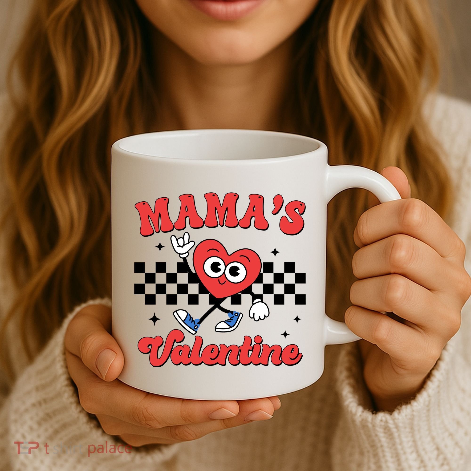 Mamas Valentine Cute Heart Retro Gift Coffee Mug